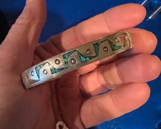 Navajo Sterling Turquoise Cuff Bracelet