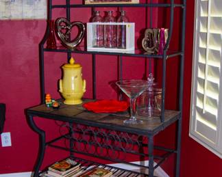 Wine and glass rack, decor