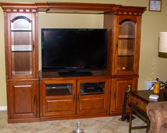 Elegant entertainment system and Sharp TV