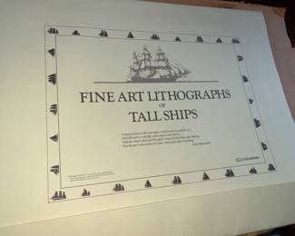 Fine Art Lithos of Tall Ships