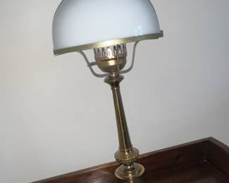 Sweet lamps (pair) with glass shades