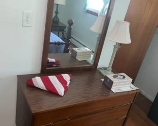 2nd bureau with mirror matching midmod