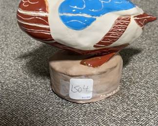 Signed M. Wolfe and incised B. Wolfe - Wolfe Pottery Duck