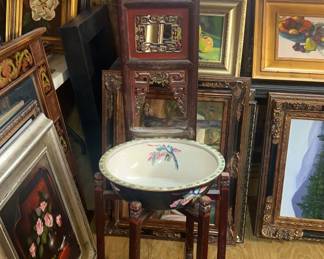 Chinese Open Carved Washstand