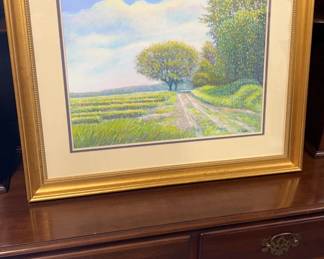 Gouache Watercolor of Field by Ed Tabor