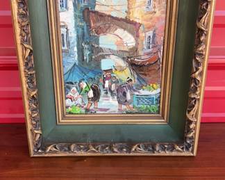 Street Market Oil on Canvas
