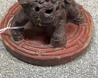 Wood Carved Foo Dog