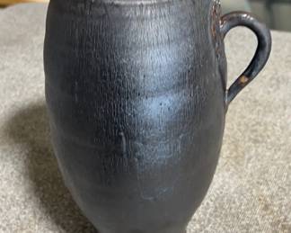 Emmett Collier Tall Black Glazed Pitcher