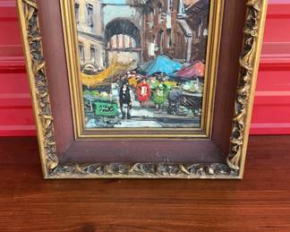 Street Market Oil on Canvas