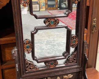 Oriental Carved Mirror