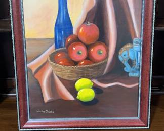Still Life Oil on Canvas by Linda Dees