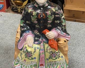 Large Emperor Porcelain Figurine