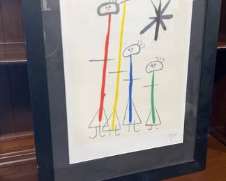 Family w/ Star Joan Miro Surrealist Print