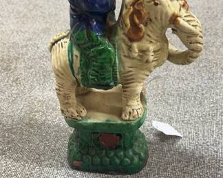 Qing Man Riding on Elephant