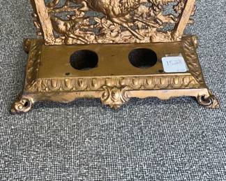 Bradley & Hubbard Stage Elk Hunting Inkwell Stand 7030