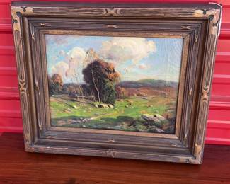 Oil on Canvas Landscape by George M Bruestle