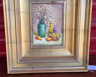 Still Life Oil on Board by Ann Montgomery