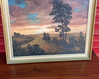 "Sunset" Oil on Board by Peggy Mahler