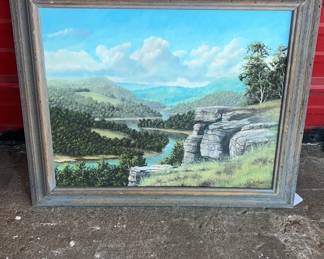 Landscape Oil on Board by D. St Clair