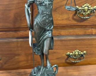 Lady Justice Scales of Justice Bronze