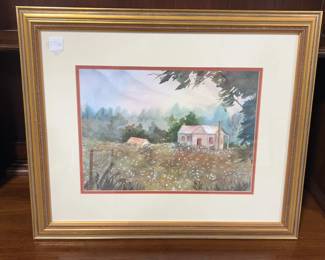 Watercolor of Homesite by Phyllis Parker