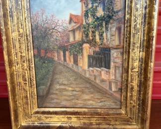 European Street Oil on Canvas by Marty "Martha" Ferguson