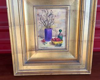 Still Life Oil on Board by C. Ann Montgomery