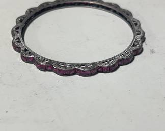 Himatsingka Sophia Ruby & Sterling Bracelet