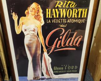 Framed Gilda Movie Poster in French