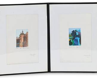 #20 • Signed Framed Spain Historical Landmark Artwork
