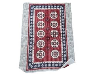 #213 • Vintage Maroon and Navy Blue Rug
