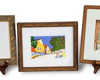 #21 • Three Framed Signed Original Vintage Artwork

