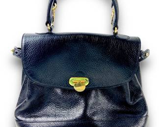 #86 • Vintage Furla Black Leather Purse - Italy
