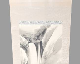 #30 • Japanese Hanging Scroll Silk Painting and Calligraphy
