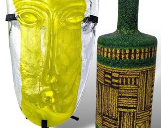 #9 • Indio Glass Face Candle Stand and Decor Bottle
