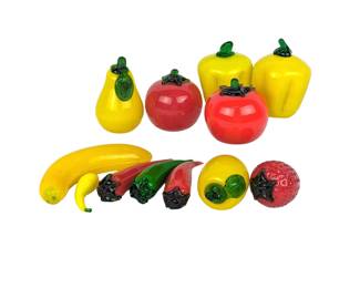 #143 • Vintage Murano Style Blown Glass Fruit & Vegetables
