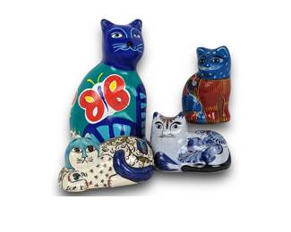 #141 • Mexican Talavera Pottery Cats
