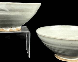 #125 • Two Handmade Celadon Pottery Bowls
