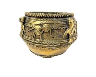 #11 • Antique Dhokra Art Grain Measuring Bowl - India
