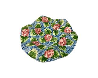 #136 • Italian Large Flowered Ceramic Platter
