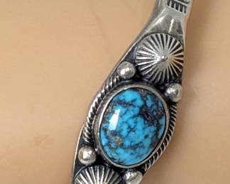 #109 • Navajo Begay Sterling Turquoise Cuff Bracelet
