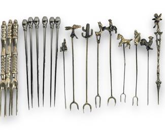 #122 • Sterling Silver and Plated Hors D'oeuvre Forks
