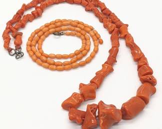 #81 • Two Red Coral Necklaces
