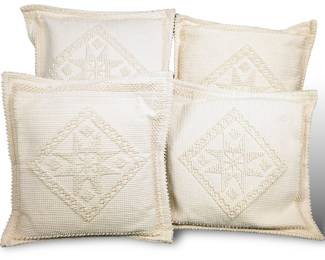 #176 • Four Embroidered Lanusei Pillows - Made in Italy
