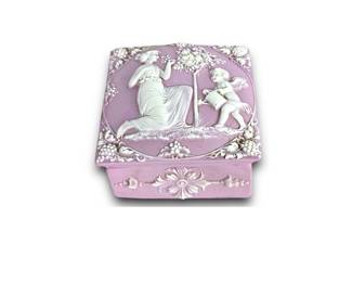 #31 • 1900's Schafer Vater Art Nouveau Deco Bisque Jewelry Box
