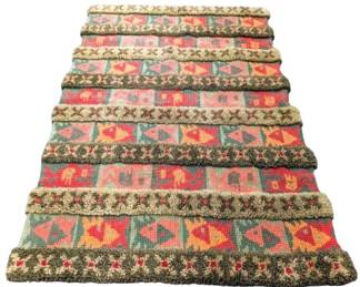 #29 • Vintage Hand Knotted Wool Tapestry 