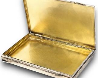 #76 • Sterling 935 Silver Antique Cigarette Case / Compact
