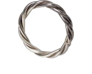#112 • Sterling Silver 56g Twist Bracelet - Mexico 925
