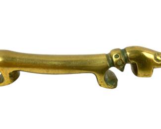#53 • Vintage Flaschenöffner Dachshund Brass Bottle Opener - Austrian
