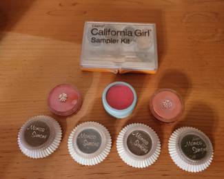 New/ Vintage containers of lip gloss & creme eye shadows